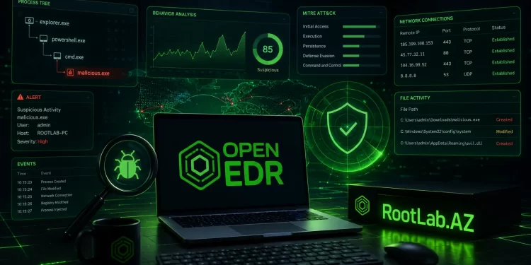 OpenEDR üzərindən zərərli proqram (Malware) analizi