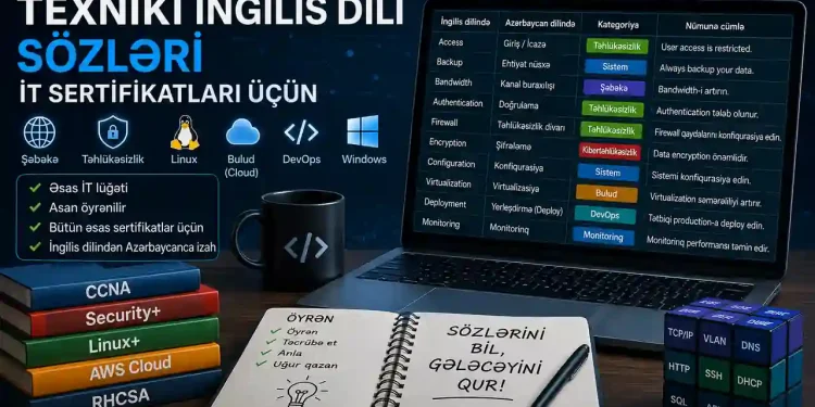 İT sertifikatları üçün 2000 İngilis dili sözü